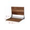 Anzzi Shower Seat, 17 in L, Natural Teak Wood, Polished Chrome AC-AZ8208 - alternate 4